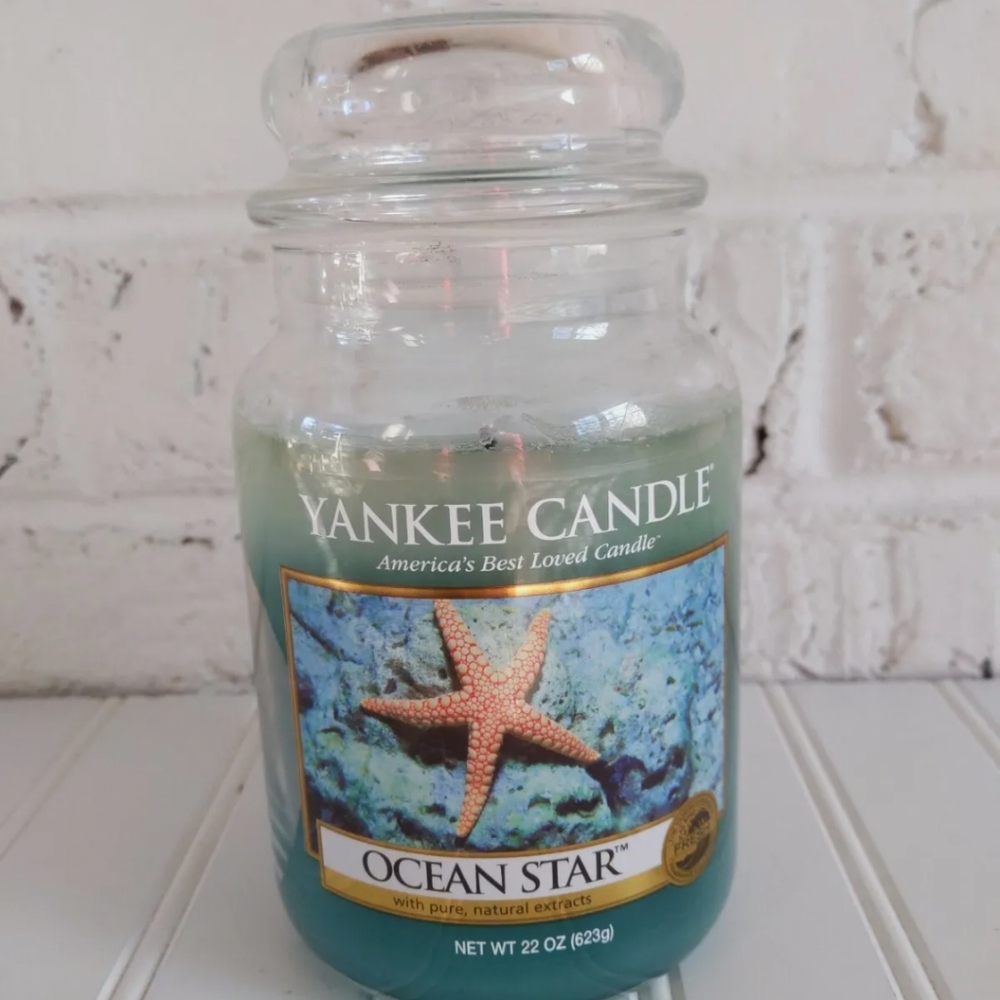 Yankee Candle OCEAN STAR Large Jar 22 Oz Blue Housewarmer Wax Fresh